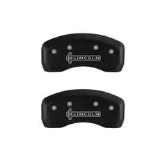 MGP 4 Caliper Covers Engraved Front & Rear Lincoln Red finish silver ch