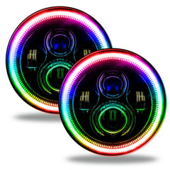 Oracle Jeep Wrangler JL/Gladiator JT 7in. High Powered LED Headlights (Pair) - ColorSHIFT 2