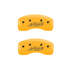 MGP 4 Caliper Covers Engraved Front & Rear Impala style/SS Yellow finish black ch