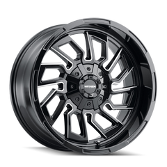 Mayhem 8111 Flywheel 20x9 / 5x127 BP / 18mm Offset / 87.1mm Hub Black w/ Milled Spokes Wheel