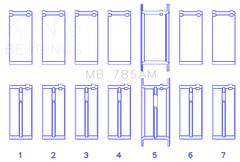 King Ford 200 3.3L 12V (Size +0.30) Main Bearing Set
