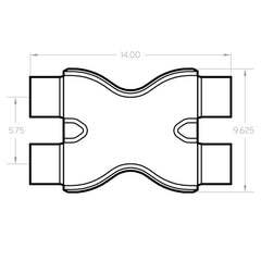 MagnaFlow Smooth Trans X 3/3 X 14 SS