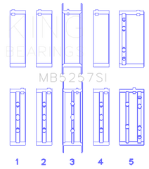 King GM 379 V8 OHV (Size 0.50mm) Main Bearing Set