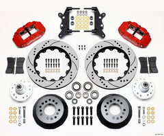 Wilwood Narrow Superlite 6R Front Hub Kit 14.00in Drill Red 60-68 Ford / Mercury Full Size / Galaxie