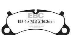 EBC 12-15 Porsche 911 (991) (Cast Iron Rotor only) 3.8 Carrera S Yellowstuff Front Brake Pads
