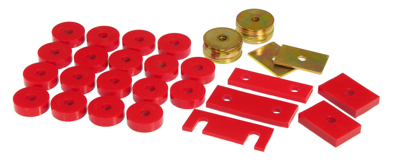 Prothane 55-57 Chevy Full Conv Only Body Mount - Red