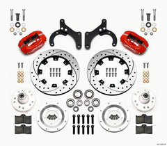 Wilwood Forged Dynalite Front Kit 12.19in Drilled Red 59-64 Chevy Impala / 63-64 Corvette