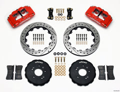 Wilwood FSLI4 Front Hat Kit 13.00in Drilled Red Nissan 240SX