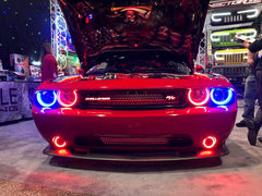 Oracle 08-14 Dodge Challenger Dynamic Surface Mount Headlight Halo Kit - ColorSHIFT - Dynamic