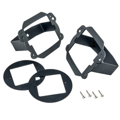 Oracle Jeep JK Fog Light to Cube Light Conversion Mount Brackets (Pair) w/ Bezel