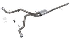 QTP 14-18 Chevy Silverado 1500 4.8L/5.3L EC/CC SB 304SS Scrmr Cat-Back Rear Split Exit w/4.5in Tips
