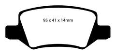 EBC 08-09 Mercedes-Benz B200 2.0 Redstuff Rear Brake Pads