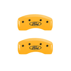 MGP 4 Caliper Covers Engraved F & R Oval Logo/Ford Yellow Finish Black Char 2002 Ford Crown Victoria