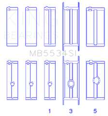 King Chrysler/Jeep 318ci (Size STD) Main Bearing Set