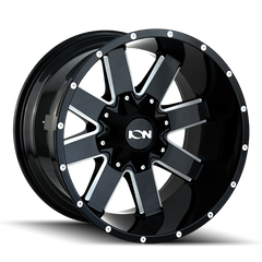 ION Type 141 18x9 / 8x180 BP / 0mm Offset / 124.1mm Hub Gloss Black Milled Wheel