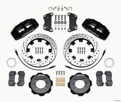 Wilwood Dynapro 6 Front Hat Kit 12.19in Drilled 2012 Fiat 500 w/ Lines