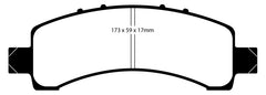 EBC 02 Cadillac Escalade 5.3 (Akebono rear caliper) Yellowstuff Rear Brake Pads