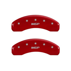 MGP 2 Caliper Covers MGP Red Finish Silver Characters 2018 Chevrolet Tahoe