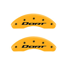 MGP 4 Caliper Covers Engraved Front & Rear With out stripes/Dart Yellow finish black ch