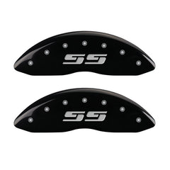 MGP 2 Caliper Covers Eng Front Silverado SS Blk Finish Sil Char 2008 Chevy Silverado 1500