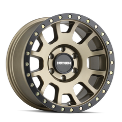 Mayhem 8302 Scout 18x9 / 6x135 BP / 0mm Offset / 87.1mm Hub Matte Gold w/ Matte Black Lip Wheel