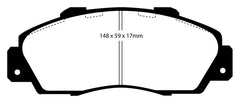 EBC 97 Acura CL 3.0 Redstuff Front Brake Pads