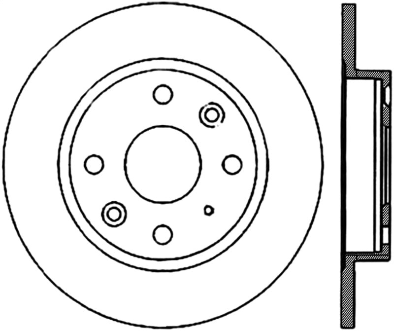 StopTech 90-93 Mazda Miata MX-5 Sportstop Cryo Drilled & Slotted Rotor - Rear Right
