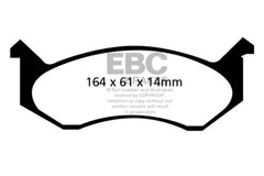 EBC 96-97 Dodge Ram Van B1500 Yellowstuff Front Brake Pads