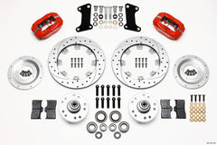 Wilwood Forged Dynalite Front Kit 12.19in Drill-Zinc Red 67-69 Camaro 64-72 Nova Chevelle
