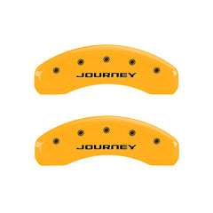 MGP 4 Caliper Covers Engraved Front & Rear With out stripes/Journey Yellow finish black ch