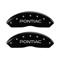 MGP 4 Caliper Covers Engraved Front Pontiac Rear Arrow Blk Finish Silver Char 2006 Pontiac Solstice