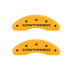 MGP 4 Caliper Covers Engraved F & R Gen 4/Camaro Yellow Finish Black Char 1997 Chevrolet Camaro