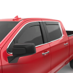 EGR 2019 Chevy 1500 Double Cab In-Channel Window Visors - Matte