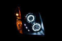 ANZO 2007-2014 Gmc Yukon Projector Headlights w/ Halo Black (CCFL)