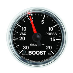 Autometer GS 52mm 30 in Hg/20 psi Mechanical Vacuum/Boost Gauge