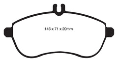 EBC 12-14 Mercedes-Benz C250 (W204) 1.8 Turbo Yellowstuff Front Brake Pads