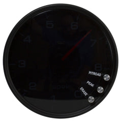 Autometer Spek-Pro Gauge Tachometer 5in 8K Rpm W/Shift Light & Peak Mem Black/Smoke/Black