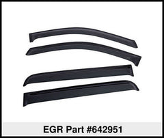 EGR 2019 Dodge Ram 1500 Crew Cab Tape-On Window Visors Set of 4 - Dark Smoke