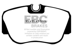 EBC 84-86 Mercedes-Benz 190/190E 2.3 Redstuff Front Brake Pads
