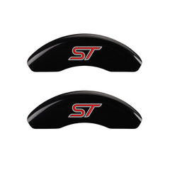 MGP 4 Caliper Covers Engraved Front & Rear No bolts/ST Black finish silver ch