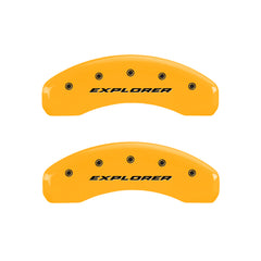 MGP 4 Caliper Covers Engraved Front & Rear Explorer Yellow finish black ch