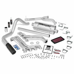 Banks Power 93-97 Ford 460 Ext/Crew E4OD PowerPack System - SS Single Exhaust w/ Black Tip