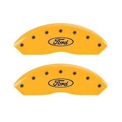 MGP 2 Caliper Covers Engraved Front Oval Logo/Ford Yellow Finish Blk Char 2011 Ford Focus