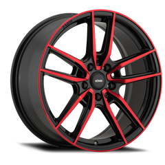 Konig Myth 18x8 5x108 ET43 Gloss Black w/ Red Tinted Clearcoat