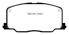 EBC 90-91 Lexus ES250 2.5 Redstuff Front Brake Pads