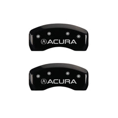 MGP 4 Caliper Covers Engraved Front & Rear Acura Black Finish Silver Char 2017 Acura MDX