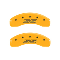 MGP 4 Caliper Covers Engraved F & R Avalanche SS Yellow Finish Blk Char 2008 Chevy Express 2500