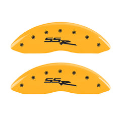 MGP 4 Caliper Covers Engraved Front & Rear Ssr Yellow Finish Black Char 2003 GMC Sierra 1500