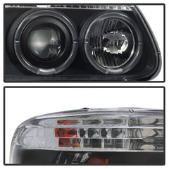 Spyder Ford Explorer 95-01 1PC Projector Headlights LED Halo Blk PRO-YD-FEXP95-HL-1PC-BK