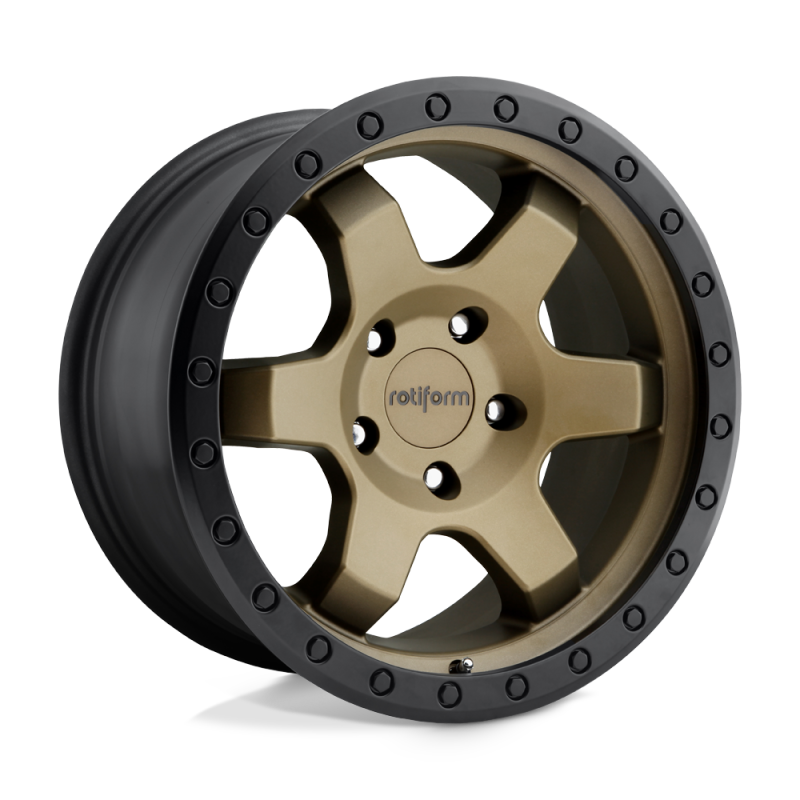 Rotiform R150 SIX-OR Wheel 17x9 6x139.7 1 Offset - Matte Bronze Black Bead Ring